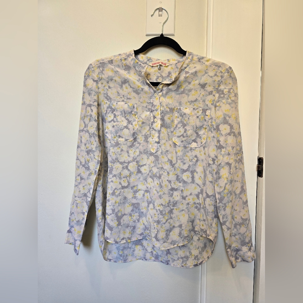 Rebecca Taylor Semi sheer blouse size 4